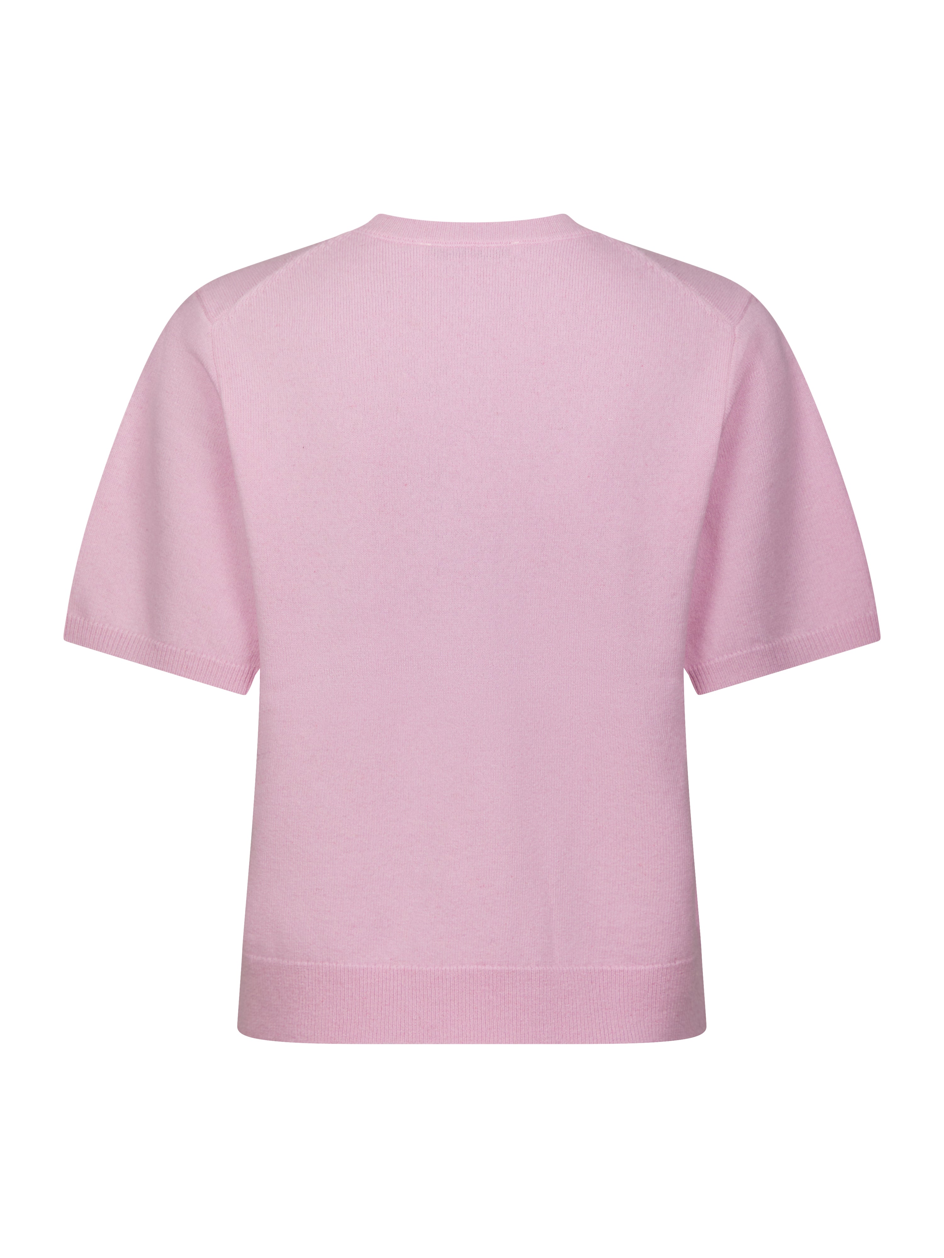 Nissy kortærmet striktrøje - Light Pink